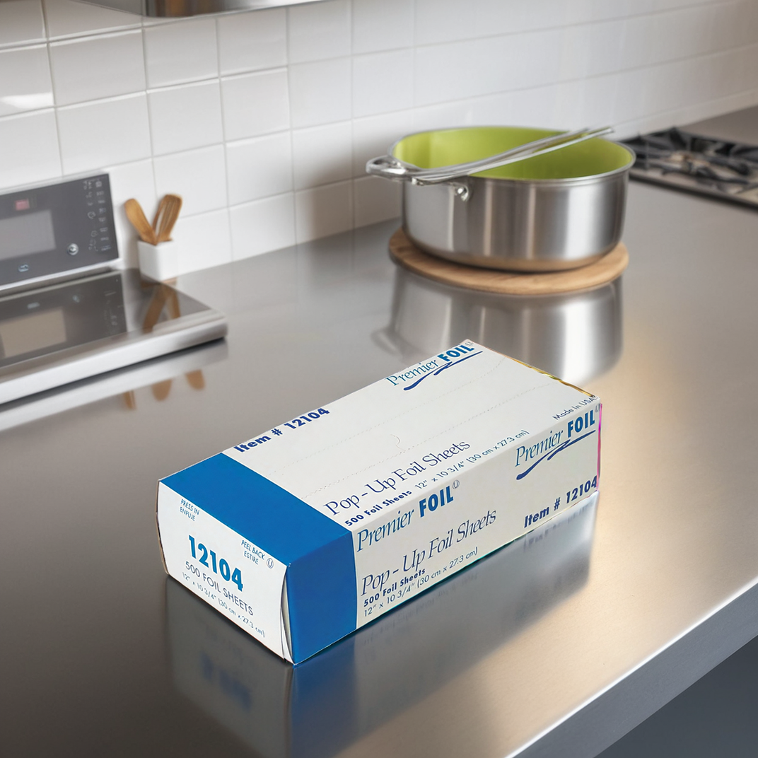 Foil Sheets 12X10.75 IN Aluminum Silver Interfold 500 Sheets/Pack