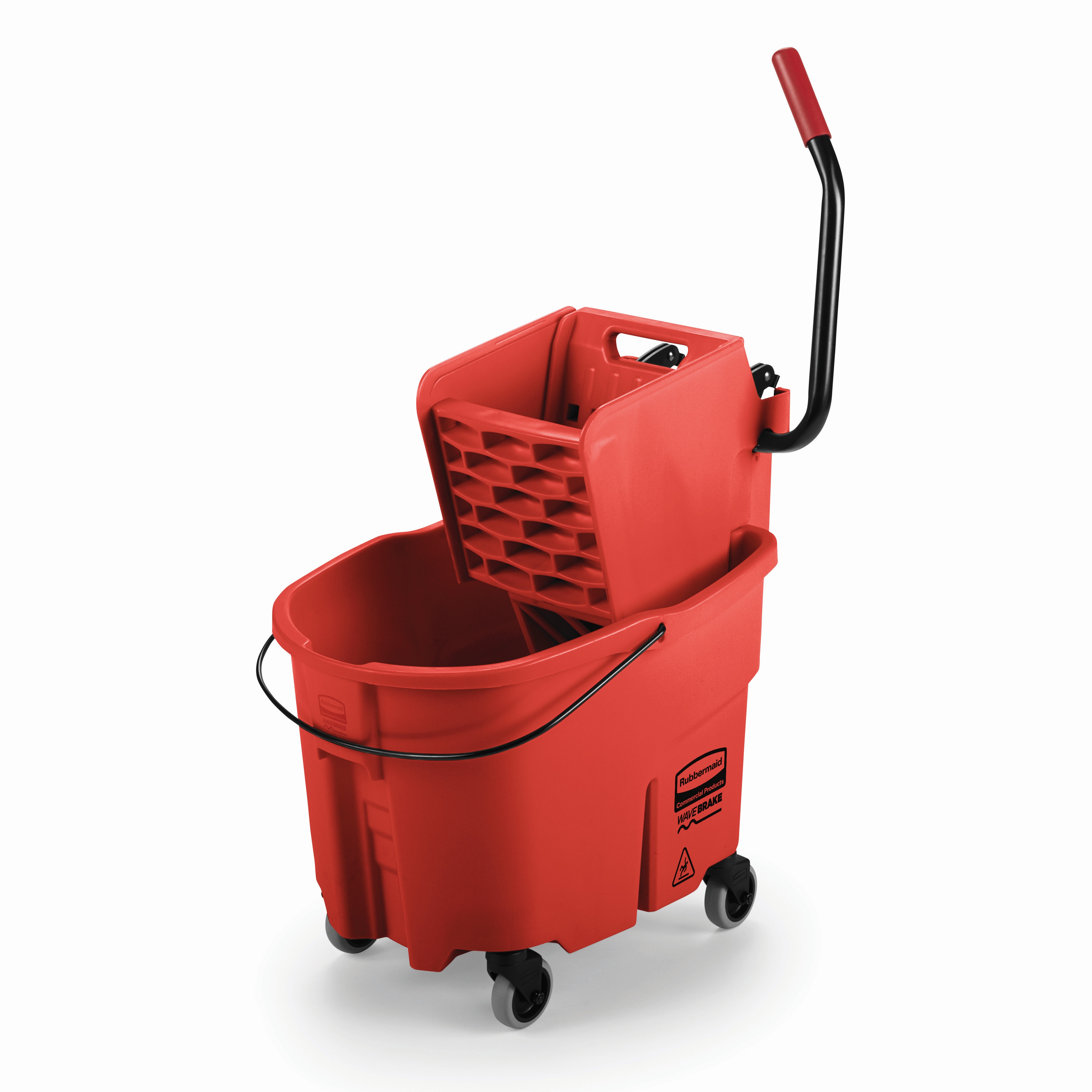 Mop Bucket & Wringer 35 QT Plastic Red 1/Each | Imperial Dade