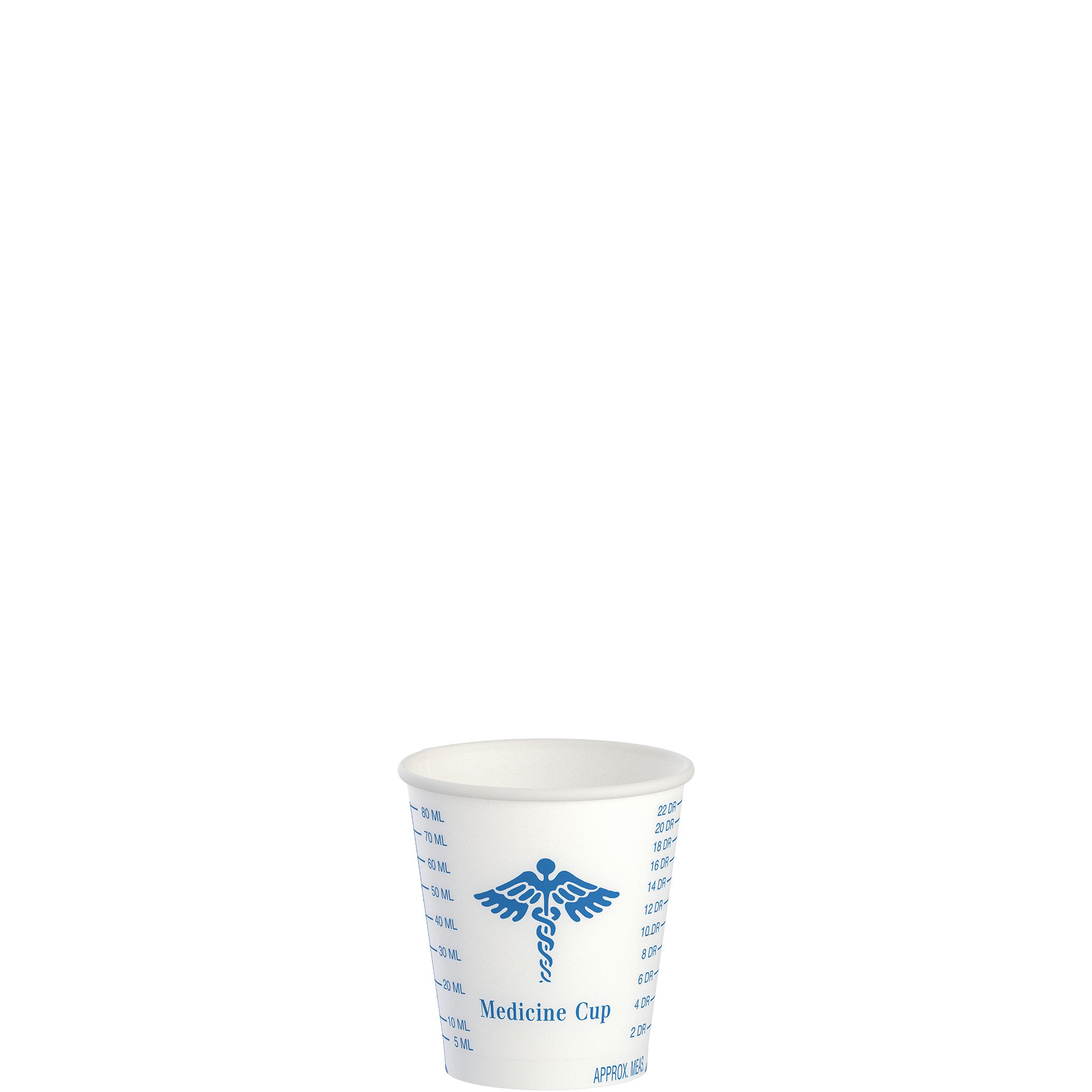 Solo Cold Cup Medical 3 OZ Wax Coated Paper White Graduated 100 Count/Pack  50 Packs/Case 5000 Count/Case | Imperial Dade
