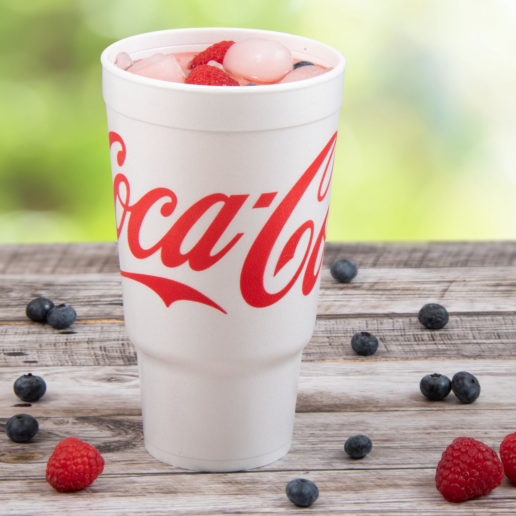 Dart® J Cup® Cup Insulated 32 OZ EPS White Red Coca-Cola® Stock