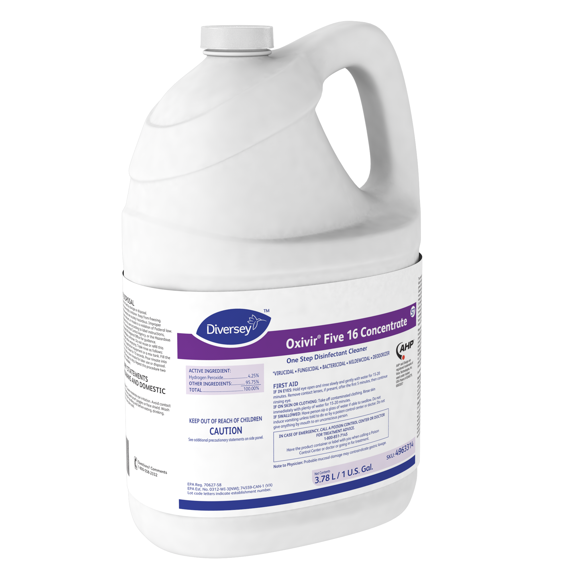 Oxivir® Five 16 One-Step Disinfectant 1 GAL Multi Surface Liquid