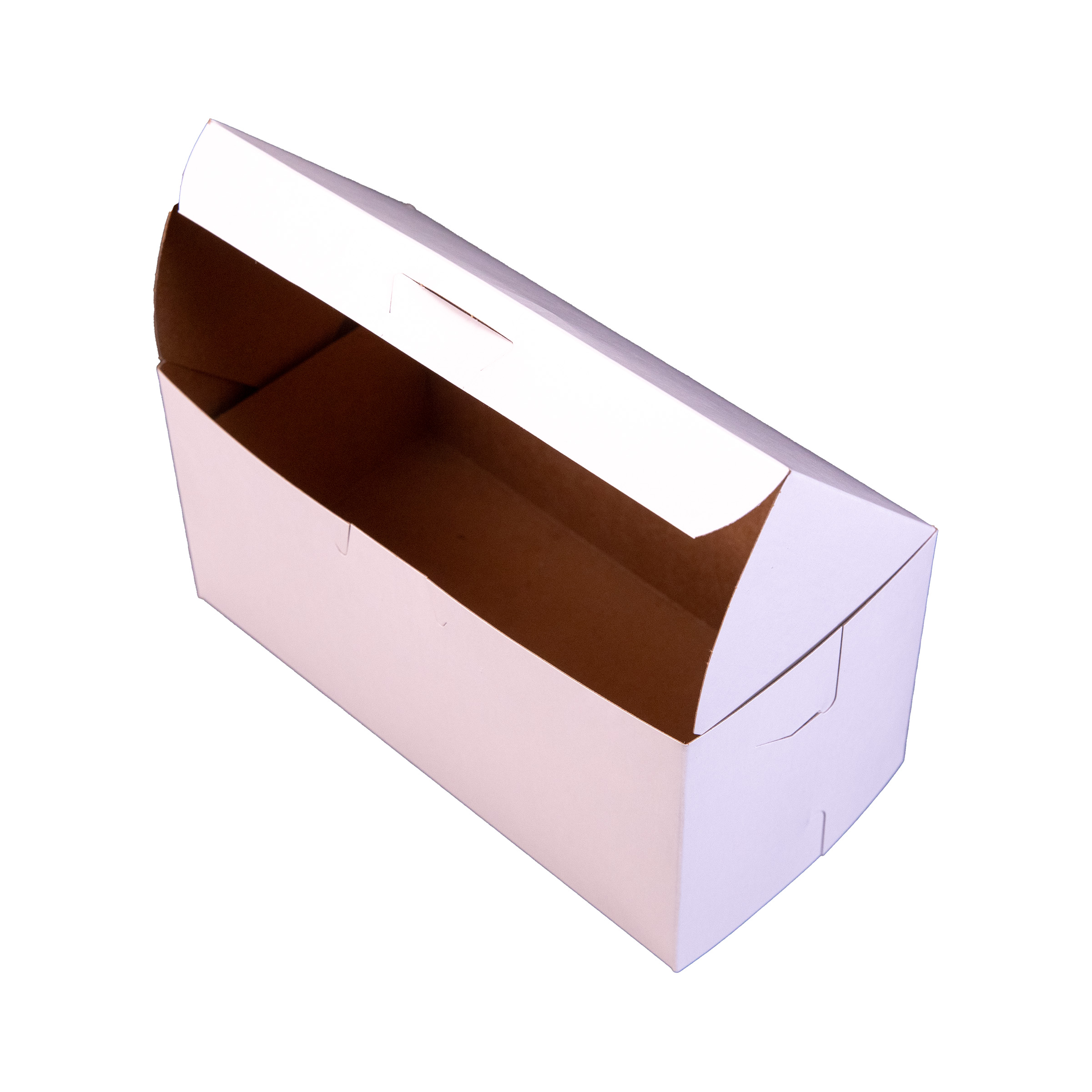 Babka Cake Loaf Box 8X4X4 IN Clay-Coated Kraft Board White Kraft