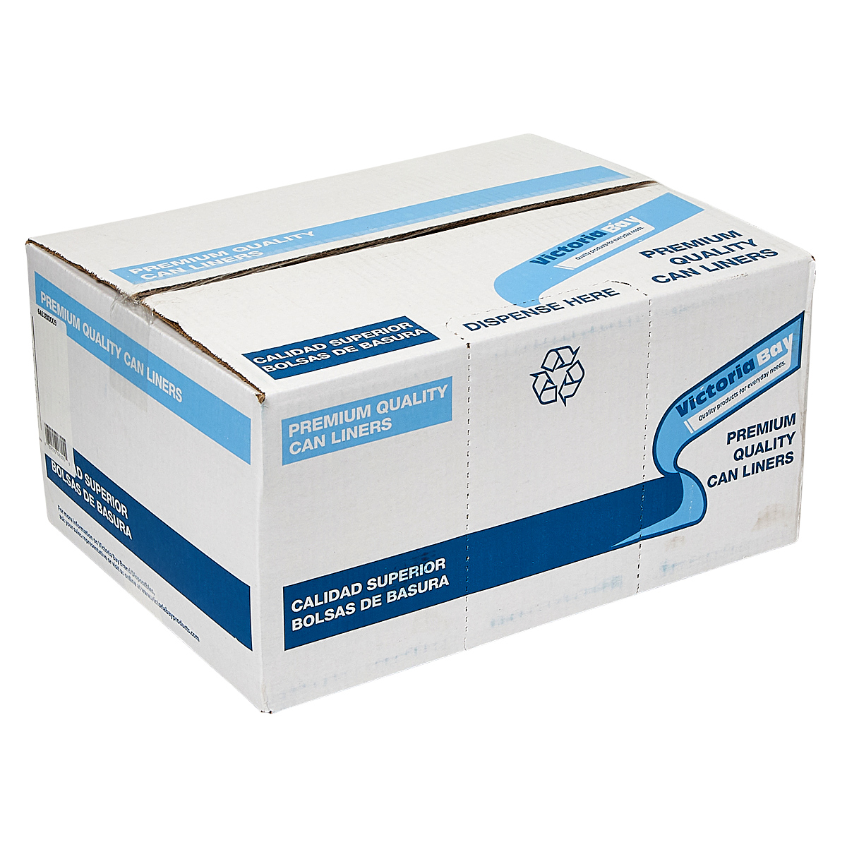 Victoria Bay Can Liner 38X58 IN 55 GAL Black Plastic 1.7MIL Heavy