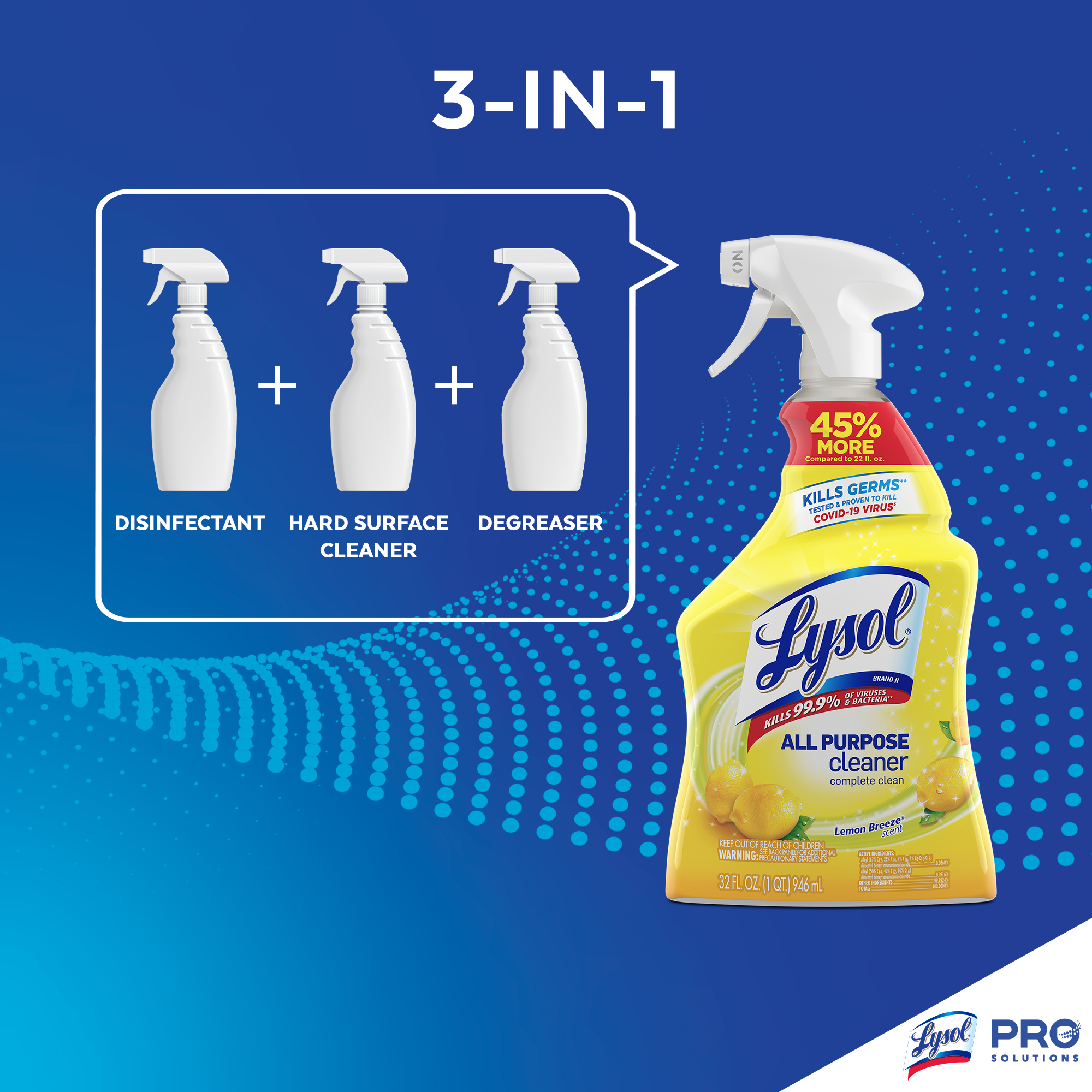 Lysol® Lemon All Purpose Cleaner Disinfectant 32 FLOZ Multi