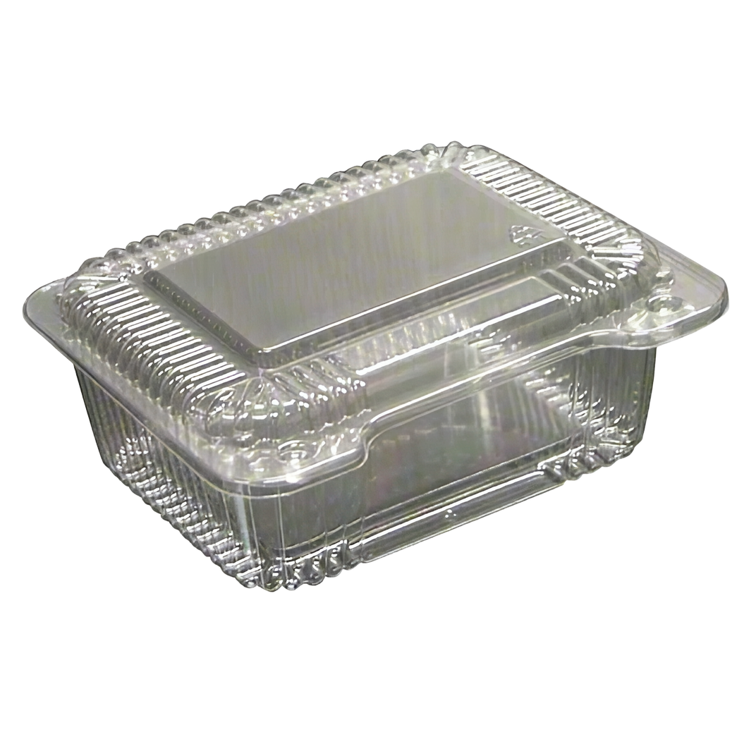 WNA Take-Out Container Hinged With Flat Lid 6.25X5X2.25 IN PET