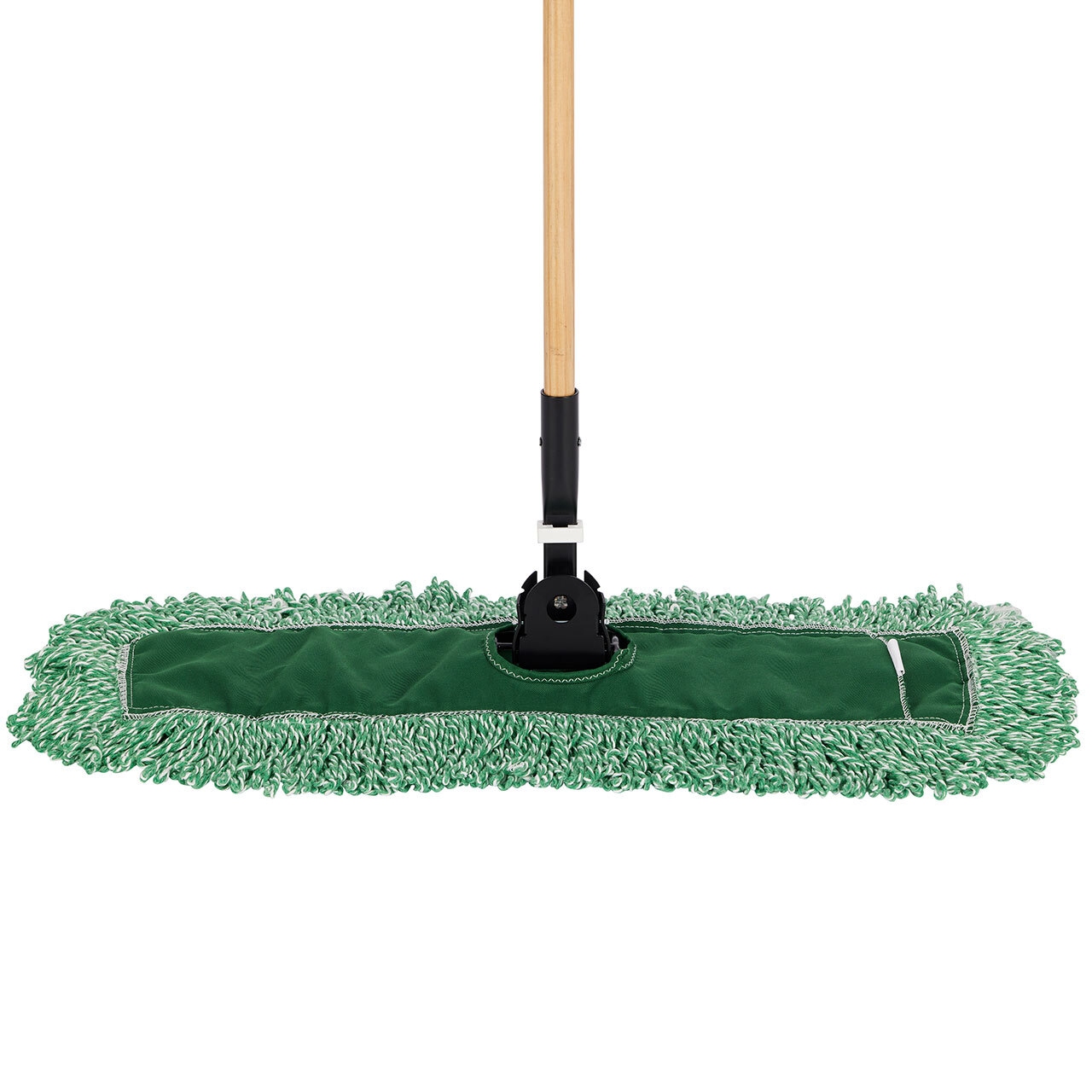 Twisted-Loop Microfiber Dust Mop Kit - 24 Inch Green Mop Head, Steel Frame, Aluminum Handle - View #2