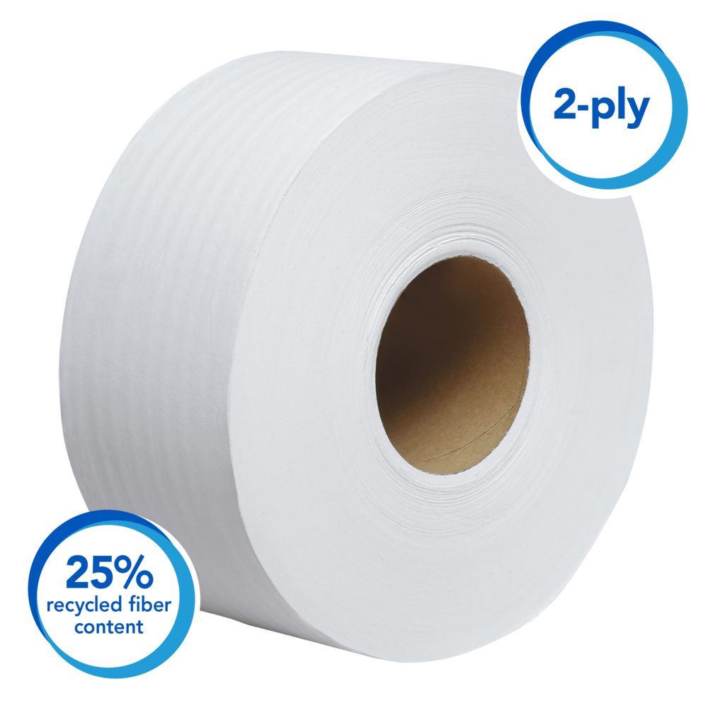 Scott® Toilet Paper & Tissue Roll 3.55IN X750FT 2PLY White Jumbo