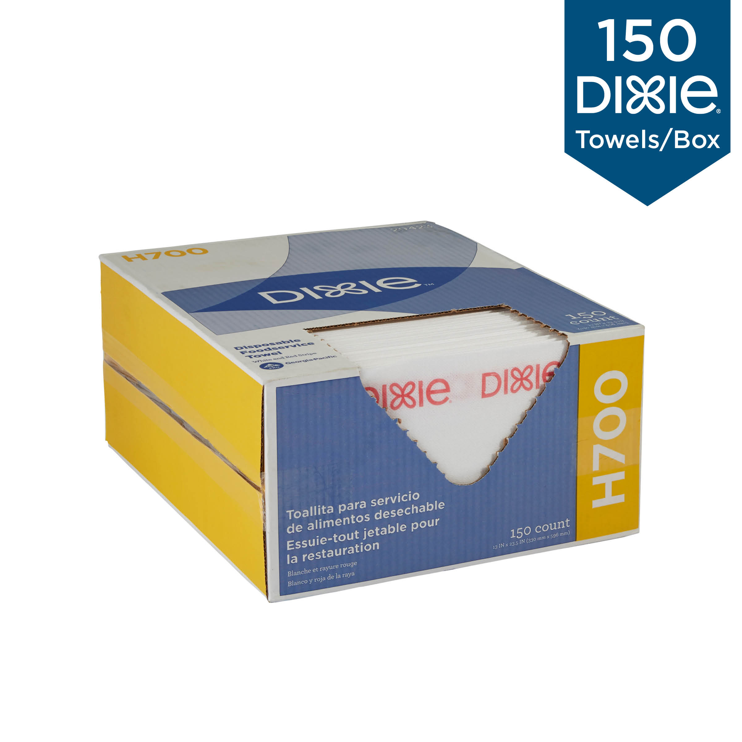 Dixie® Foodservice Cleaning Towel 23.5X13 IN Medium 1 White Red