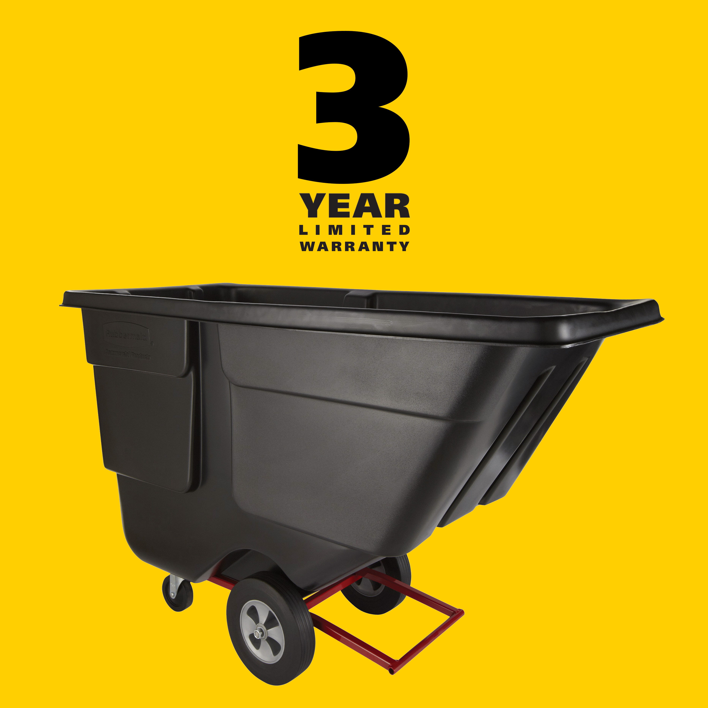 Utility Tilt Truck 32X69X43.75 IN 1 Cubic Yard 850 LB Black Red