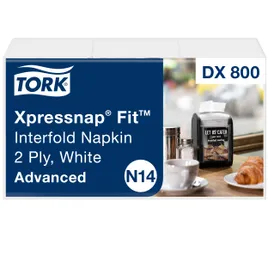 Tork Xpressnap Fit® Dispenser Napkins 8.39X6.5 IN 4.21X3.27 IN