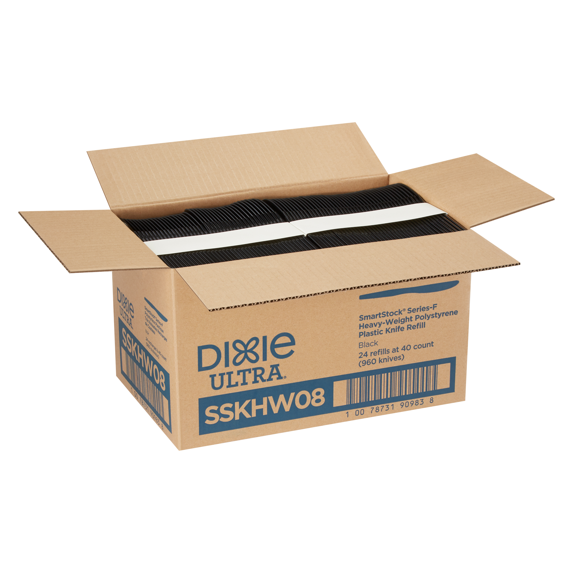 Dixie® Ultra SmartStock® Knife PS Black Heavy Duty 960/Case 