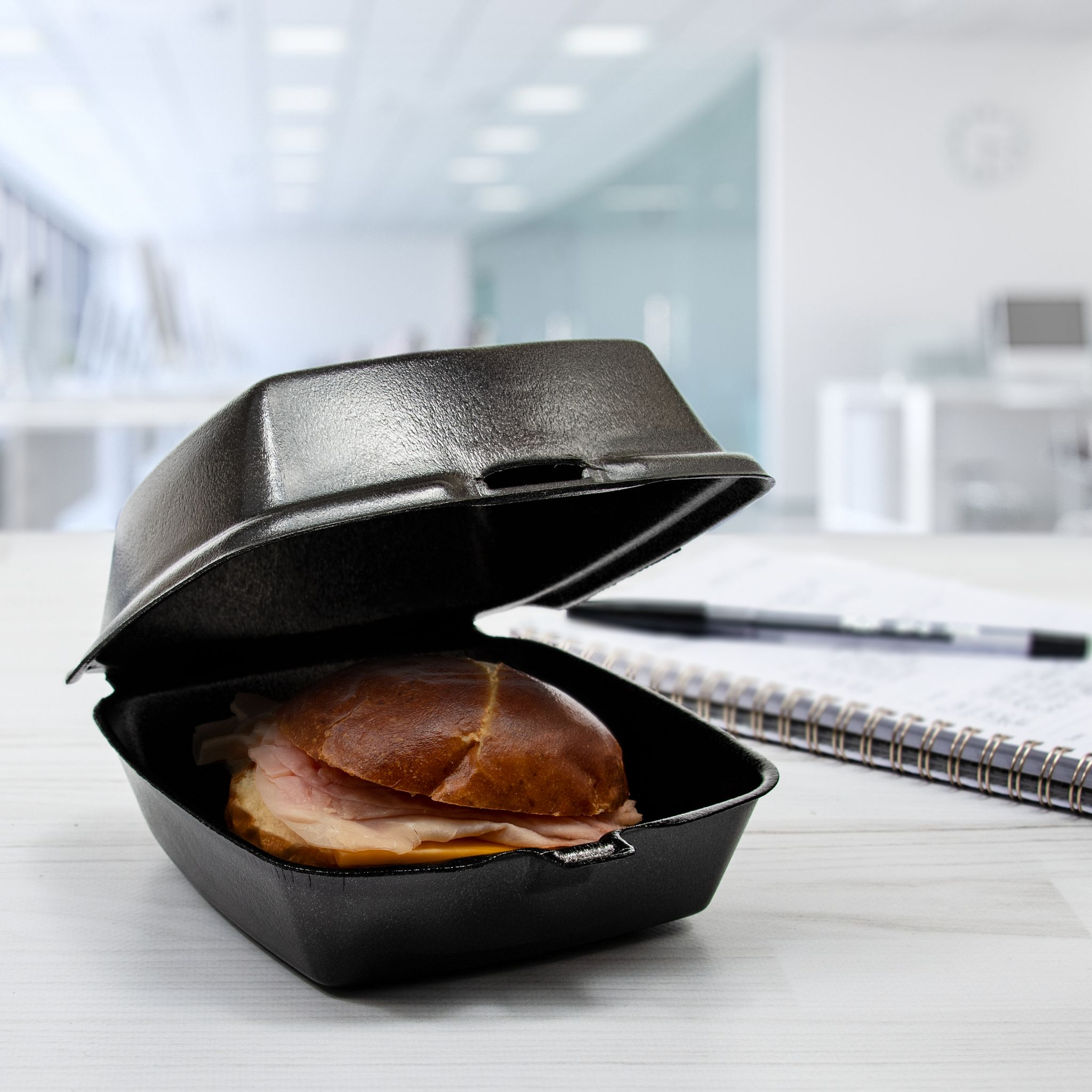 ダイエットフード loverock69 Dart® Sandwich Take-Out Container Hinged Large (LG) 5.82X6.11X3 IN