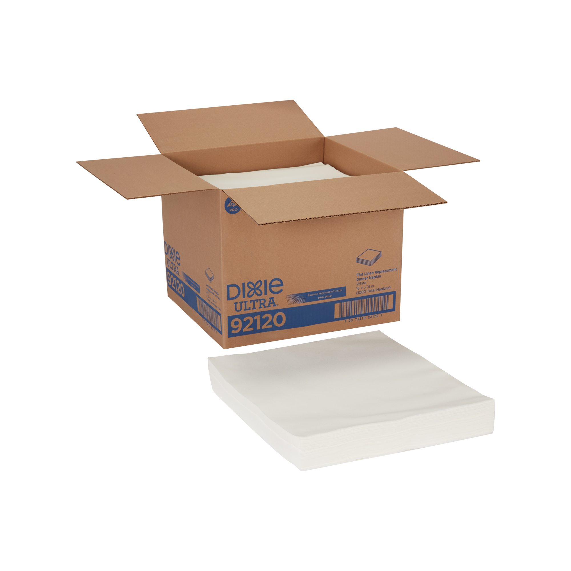 デイリーディッシュ Dixie® Ultra Dinner Napkins 15X16 IN White Airlaid Paper 1PLY Flat