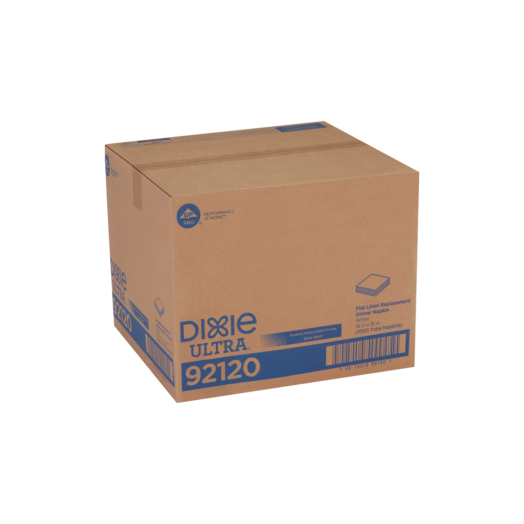 Dixie® Ultra Dinner Napkins 15X16 IN White Airlaid Paper 1PLY Flat