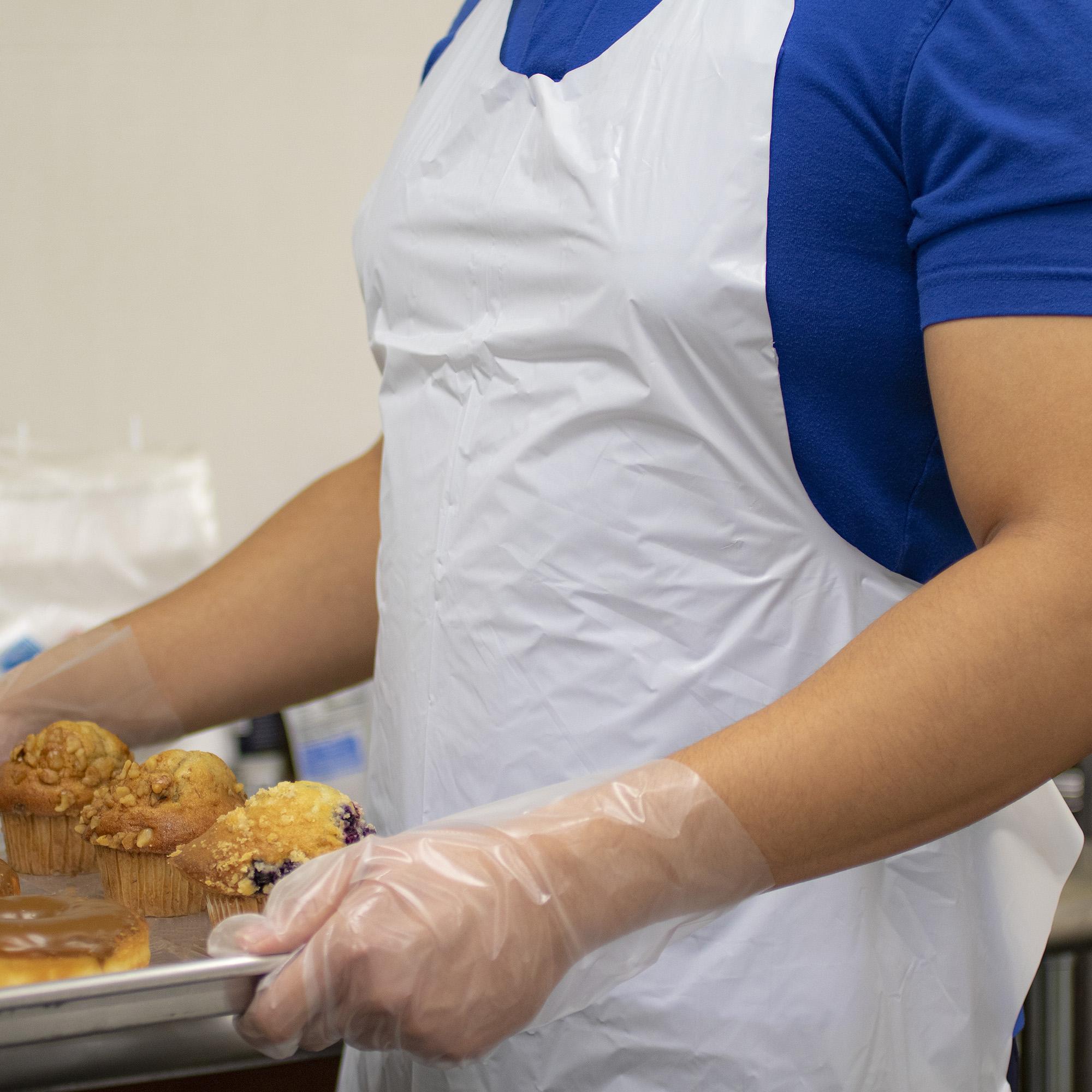 NeatGards® Apron 28X46 IN White Embossed LDPE 100/Case | Imperial Dade