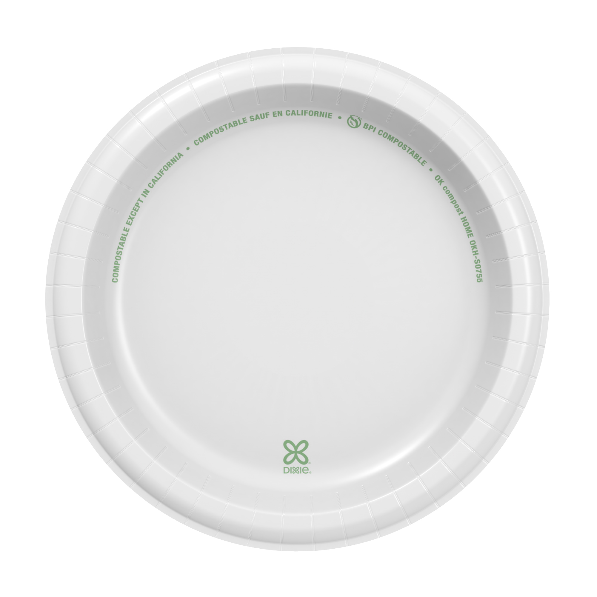 Dixie Basic Plate 8.5 IN Paper White Kosher 500/Case | Imperial Dade