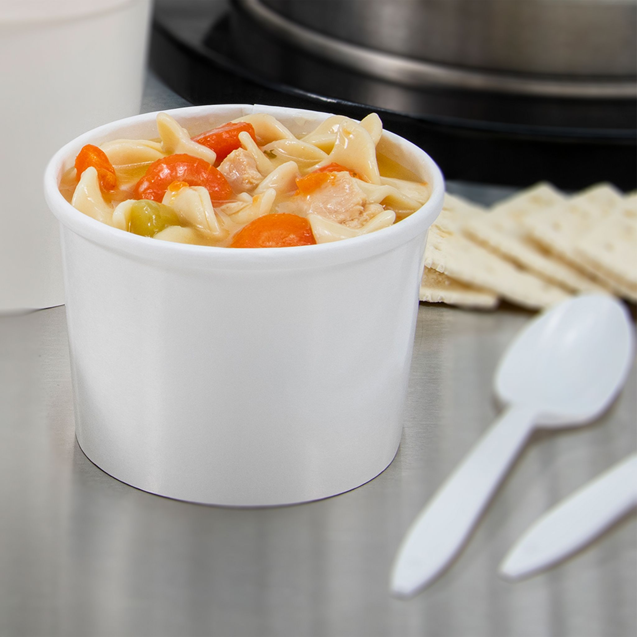Solo® Flexstyle® Soup Food Container Base 12 OZ DSP White Squat