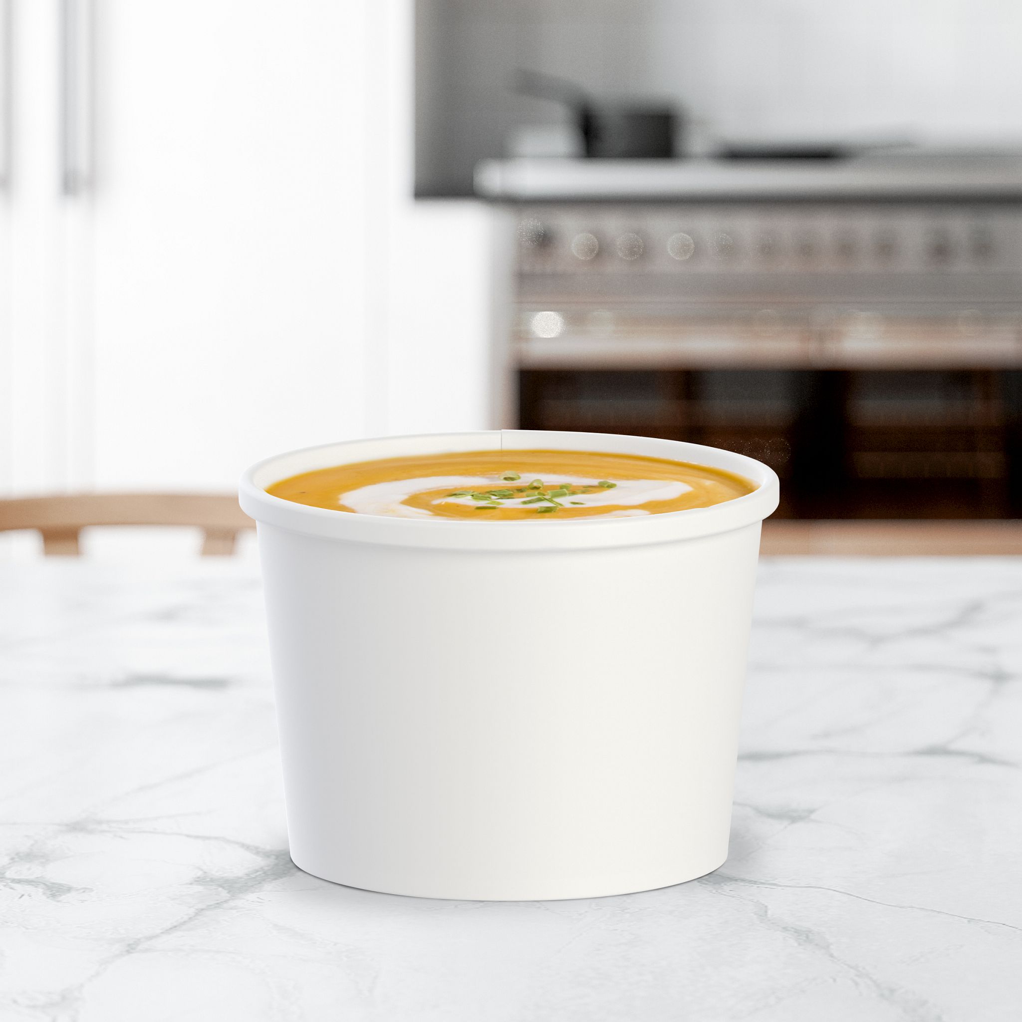 Solo® Flexstyle® Soup Food Container Base 12 OZ DSP White Squat