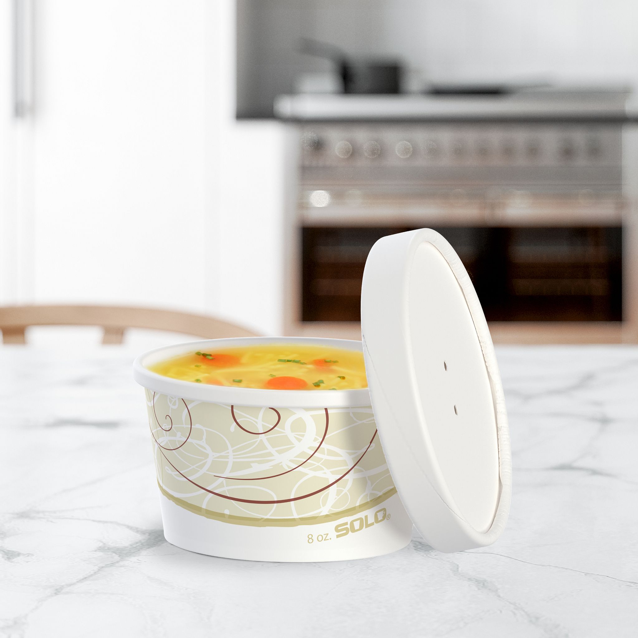 Solo® Flexstyle® Food Container Base & Lid Combo 8 OZ DSP Symphony
