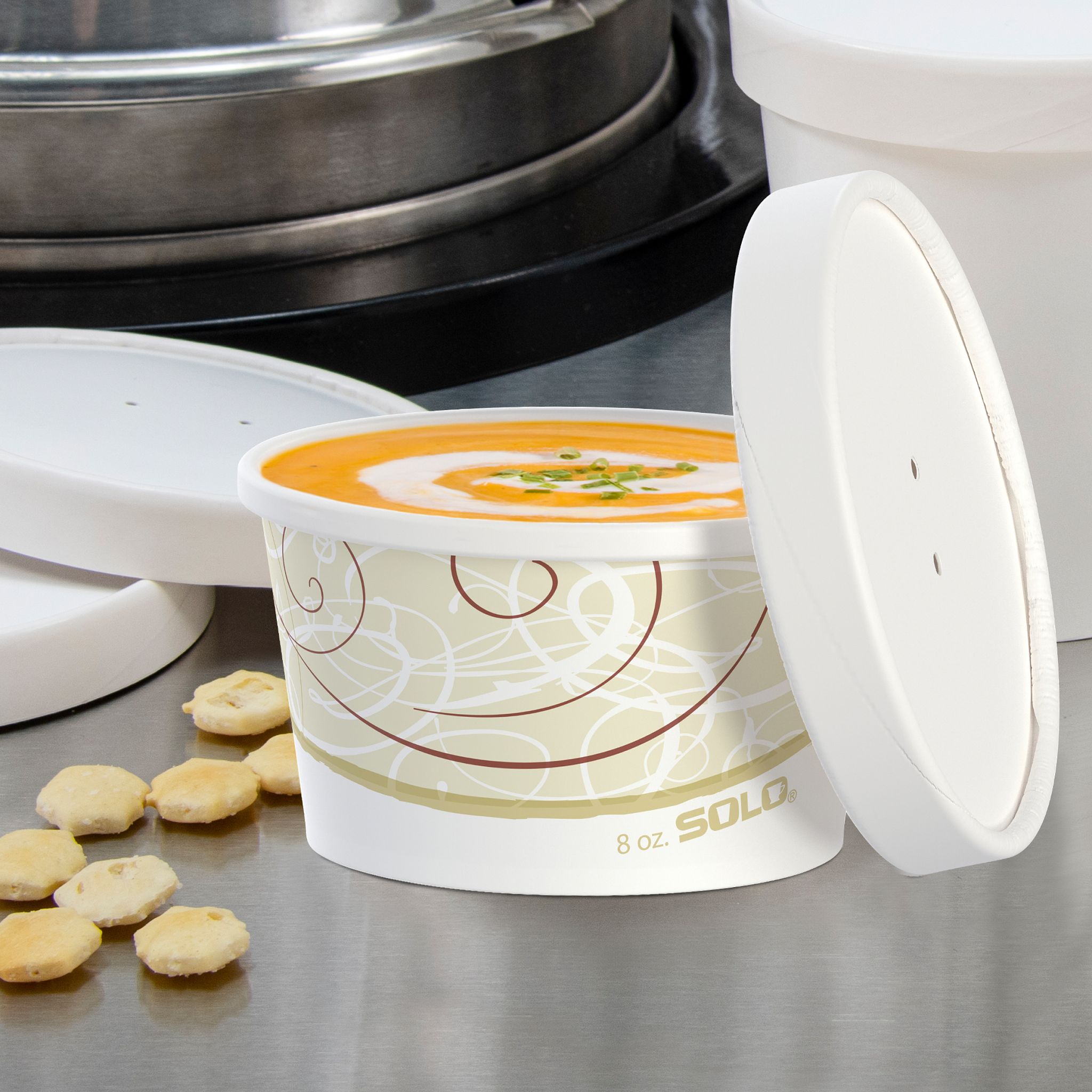 Solo® Flexstyle® Food Container Base & Lid Combo 8 OZ DSP Symphony