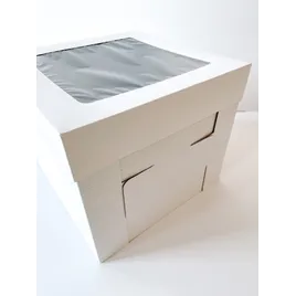 Flexbox Cake Box 12X12X12 IN Paperboard White Square With Window