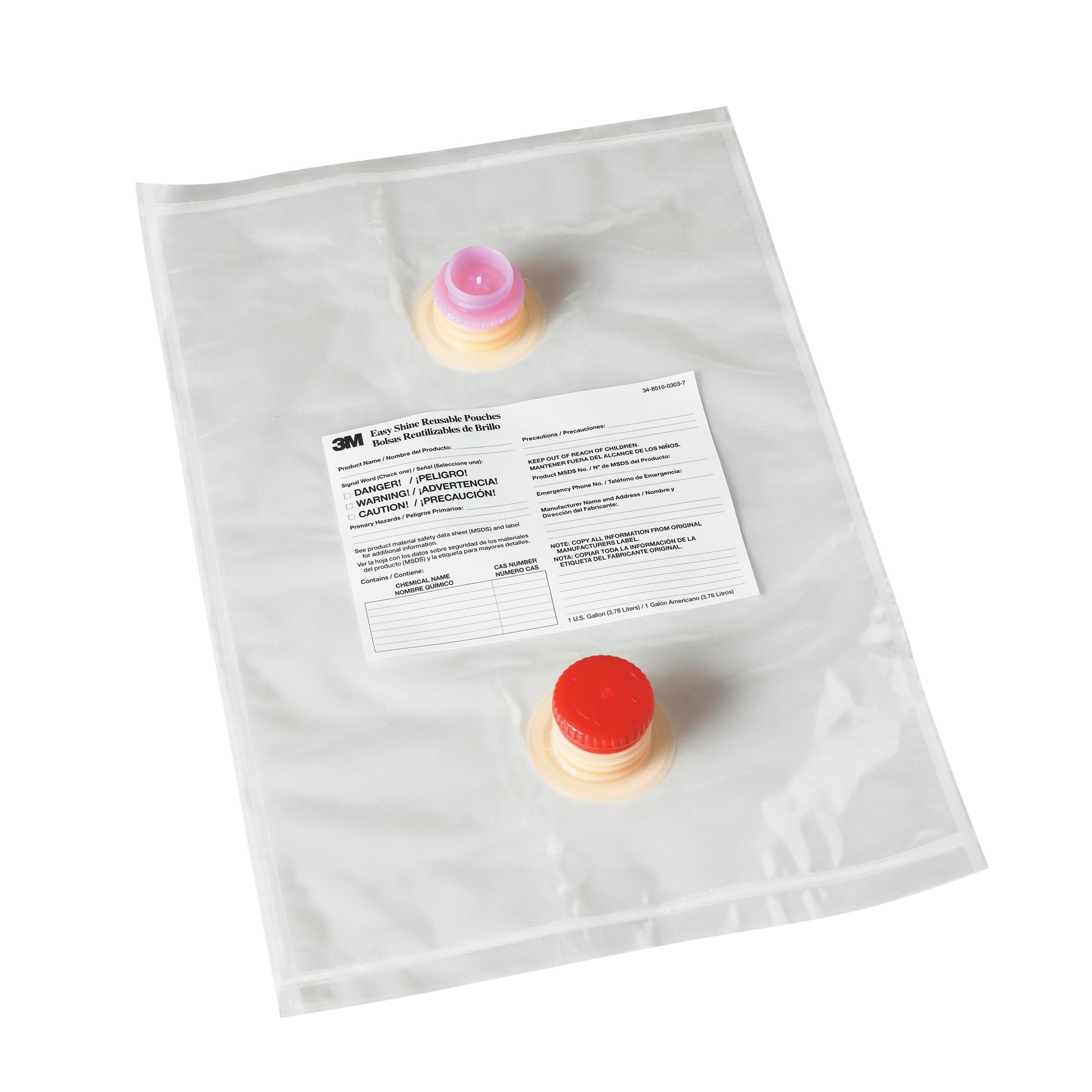 3M Easy Shine Dispenser Pouch 1 GAL Plastic Clear 5/Case 