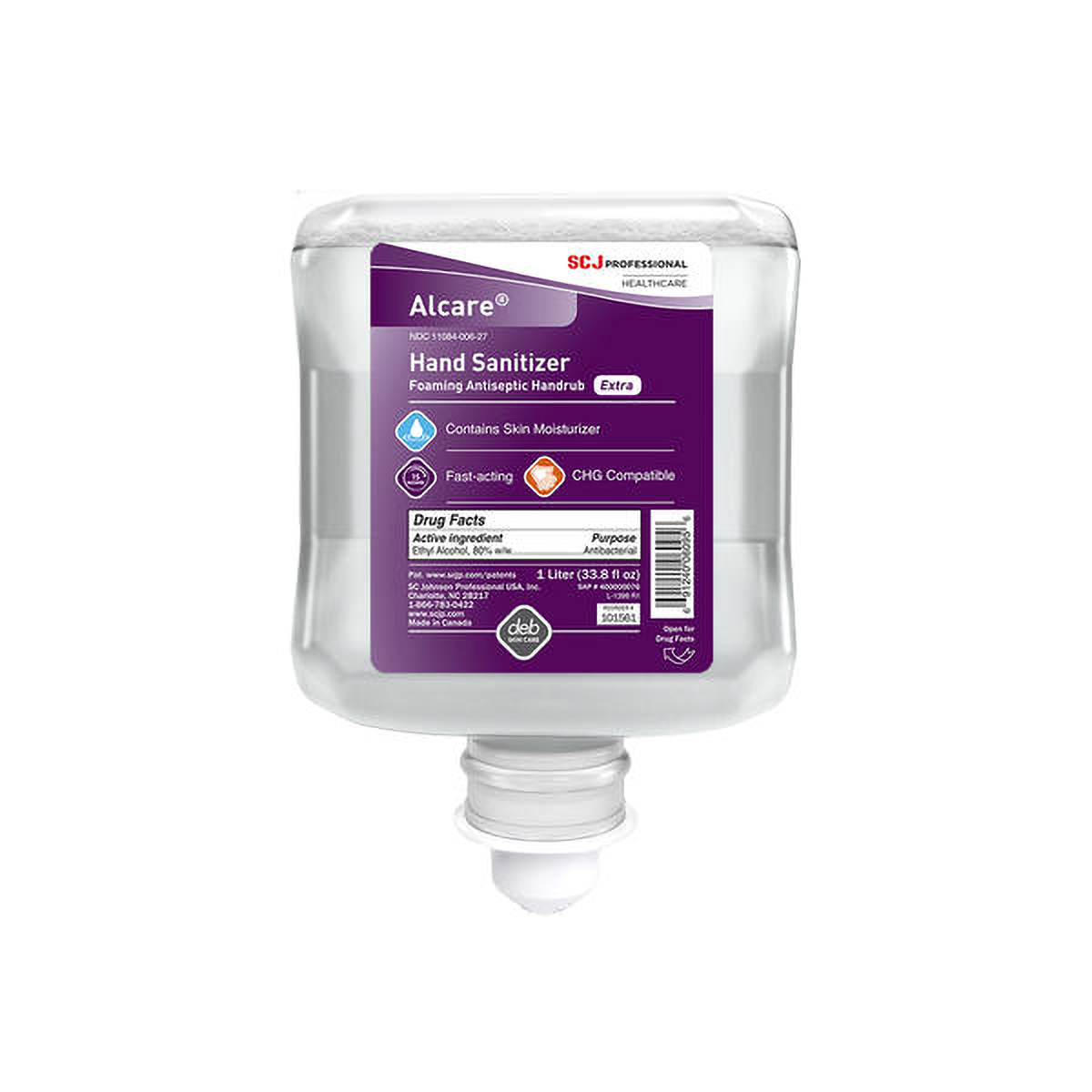 Alcare® Hand Sanitizer Foam 1000 mL 80% Ethyl Alcohol 6/Case