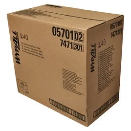 WypAll® L40 Cleaning Wipe 12X12.5 IN DRC White 1/4 Fold