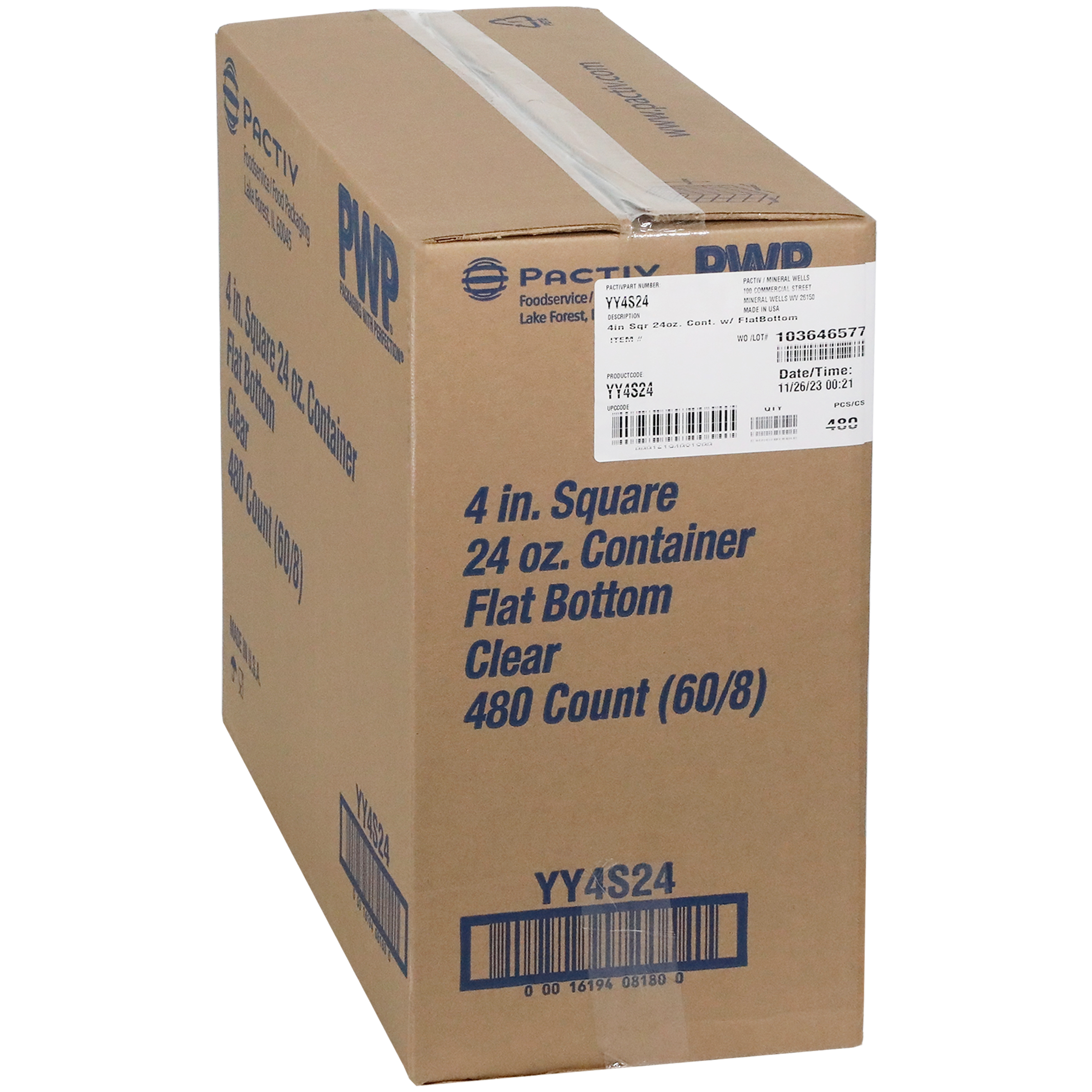 Deli Container Base 24 OZ PET Clear Square 480/Case | Imperial Dade