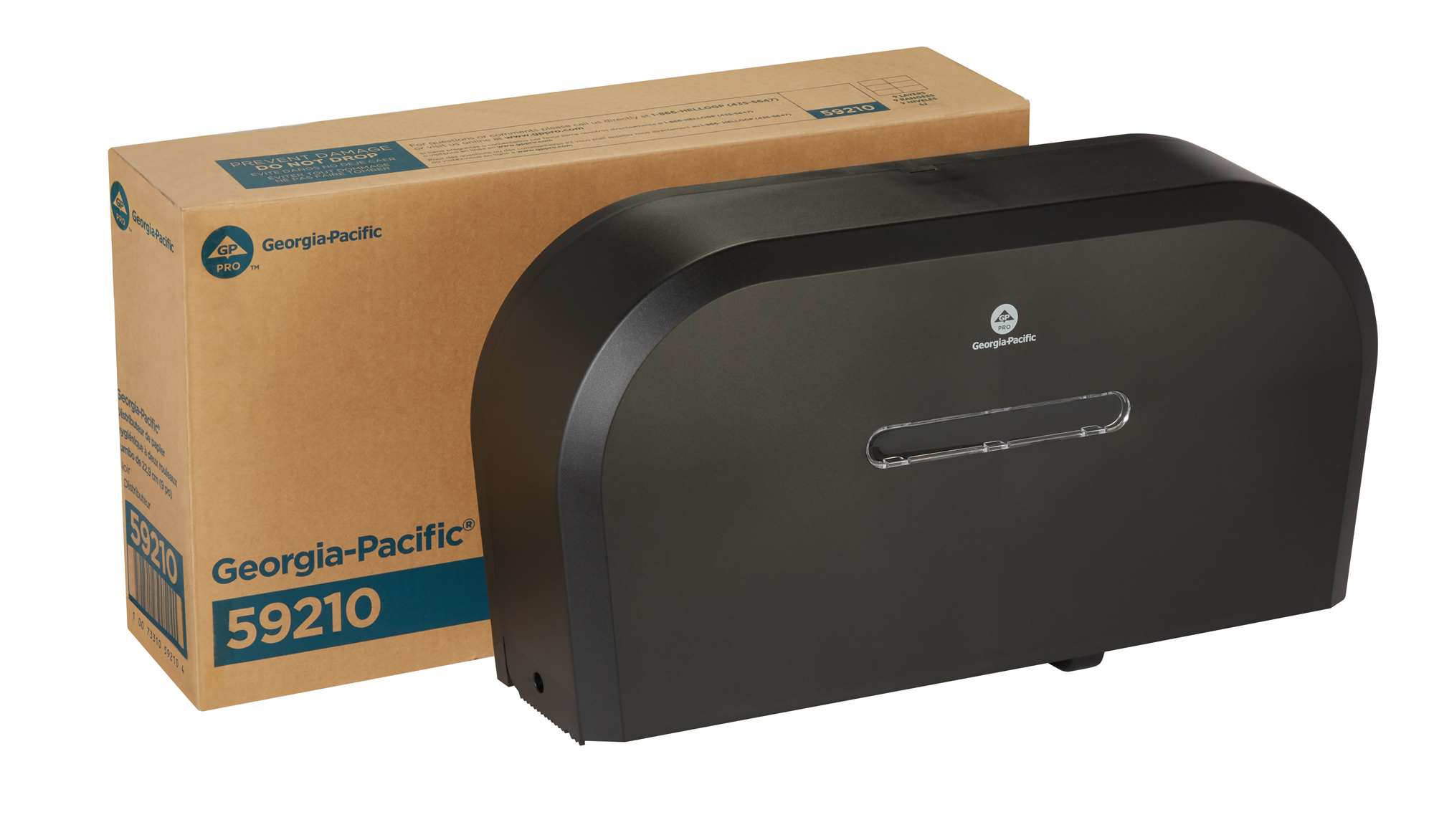 Georgia-Pacific Pro® Toilet Paper Dispenser Wall Mount 2-Roll Side
