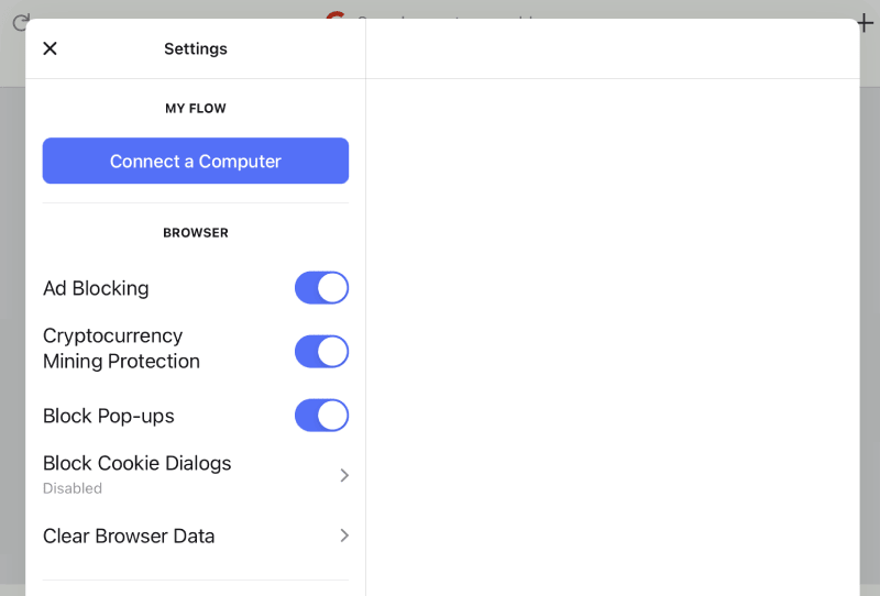 Disable Various Features in Opera Mobile