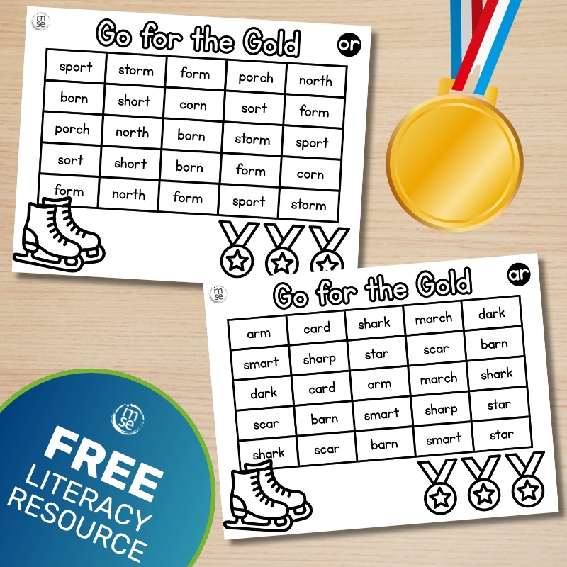 Go for the Gold Rapid Word Charts