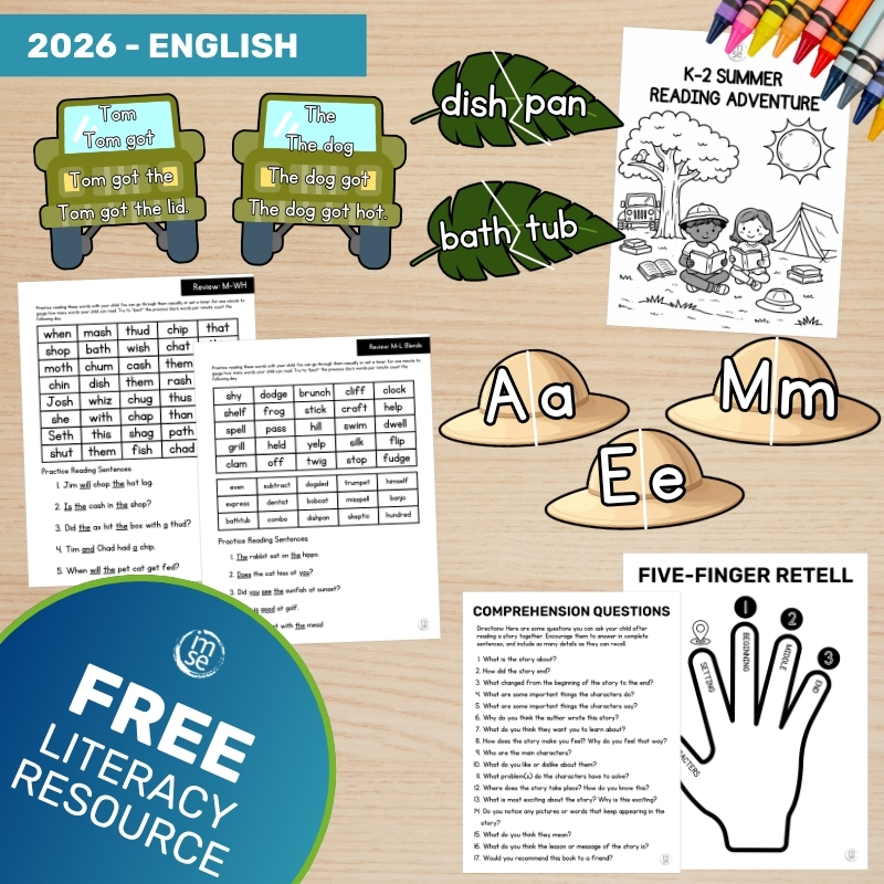 2026 Grades K-2 Summer Resource  - English