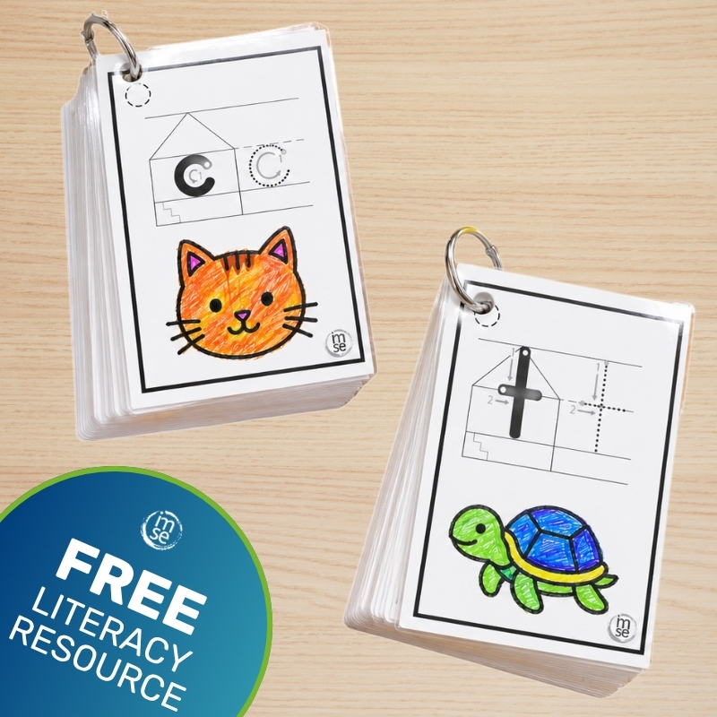 Kindergarten Handwriting Keyword Desktop Card Freebie