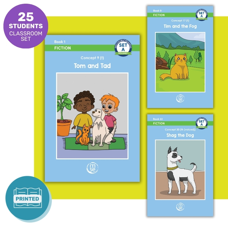 OG+ Decodable Reader Classroom Set - Fiction Vol 1, Set A (25 Students)