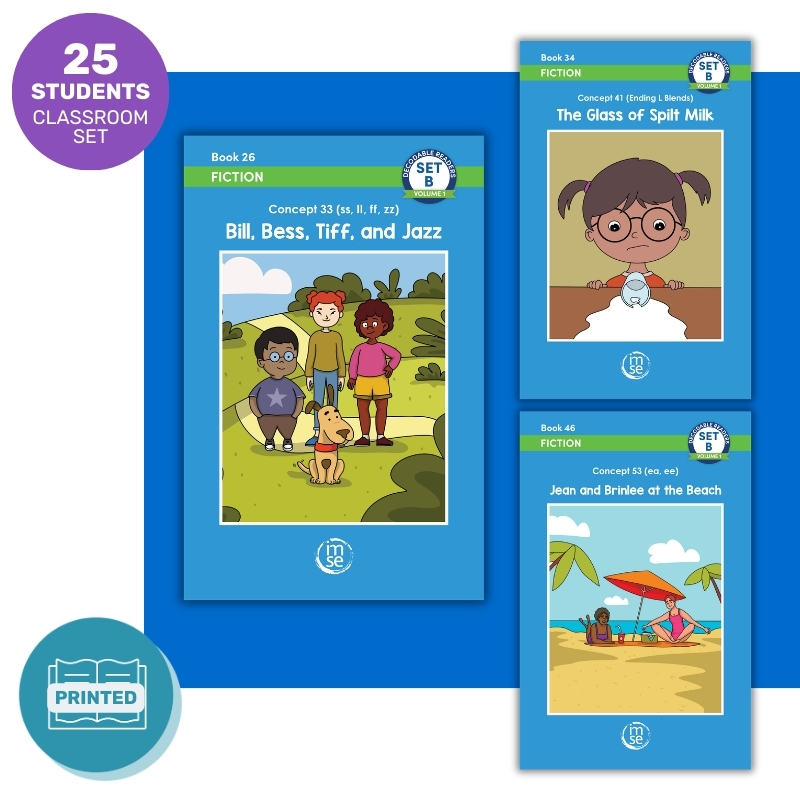 OG+ Decodable Reader Classroom Set - Fiction Vol 1, Set B (25 Students)