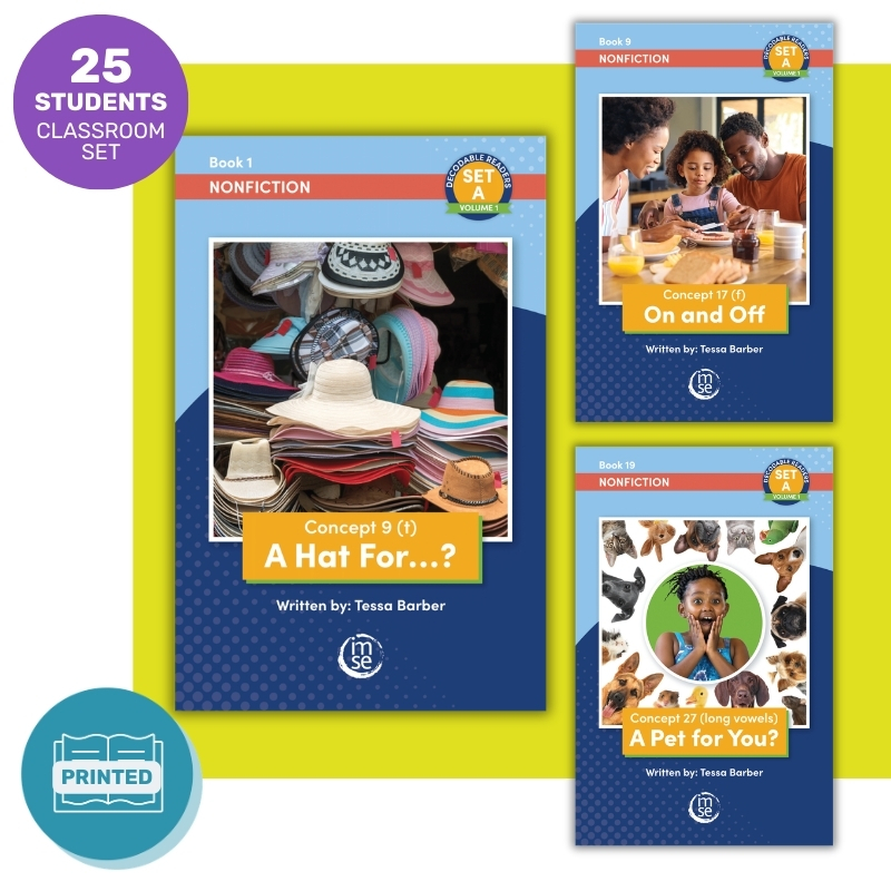 OG+ Decodable Reader Classroom Set - Nonfiction, Set A (25 Students)