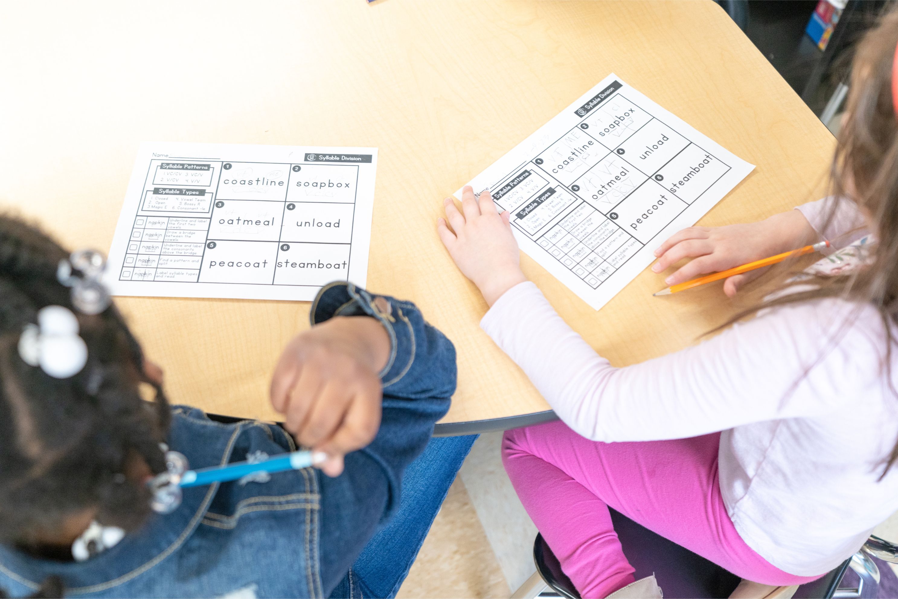 OG+ Syllable Division Printable Center Activity Set