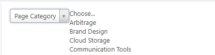Can't seem to choose category page