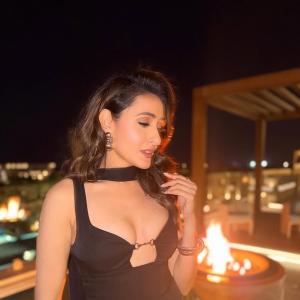 Actress Pragya Jaiswal Timeless Elegance in Black Dress