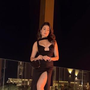 Actress Pragya Jaiswal Timeless Elegance in Black Dress