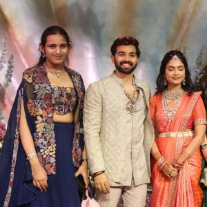 Tollywood Celebs Grace Bandla Ganesh Daughter Engagement Event
