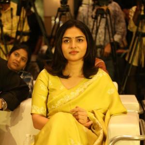 Actress Kayadhu Lohar Shines In Beautiful Yellow Traditional Outfit