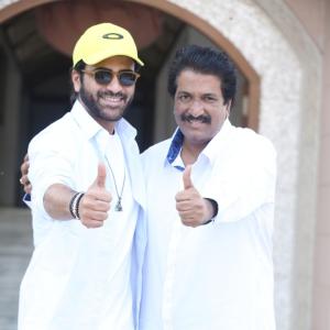 Actor Sharwanand Casual Style with Sunglasses and Yellow Cap