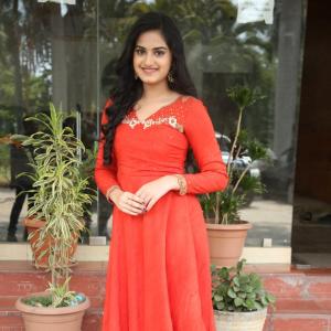 Actress Rayancha Stuns In A Classy Red Traditional Outfit