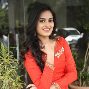 Actress Rayancha Stuns In A Classy Red Traditional Outfit