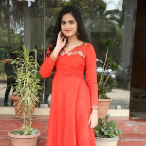 Actress Rayancha Stuns In A Classy Red Traditional Outfit