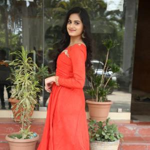 Actress Rayancha Stuns In A Classy Red Traditional Outfit