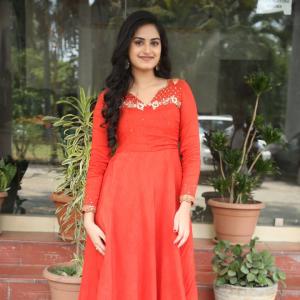 Actress Rayancha Stuns In A Classy Red Traditional Outfit