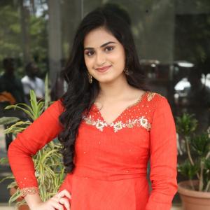 Actress Rayancha Stuns In A Classy Red Traditional Outfit
